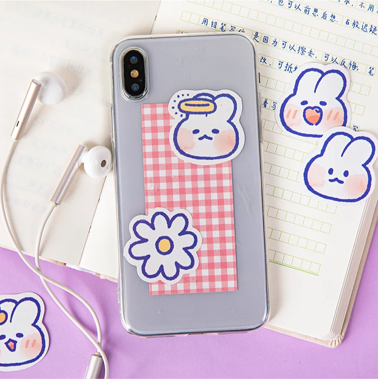 

8SETS/LOT a little rabbit series markers photo album decoration seal DIY box paper Sticker