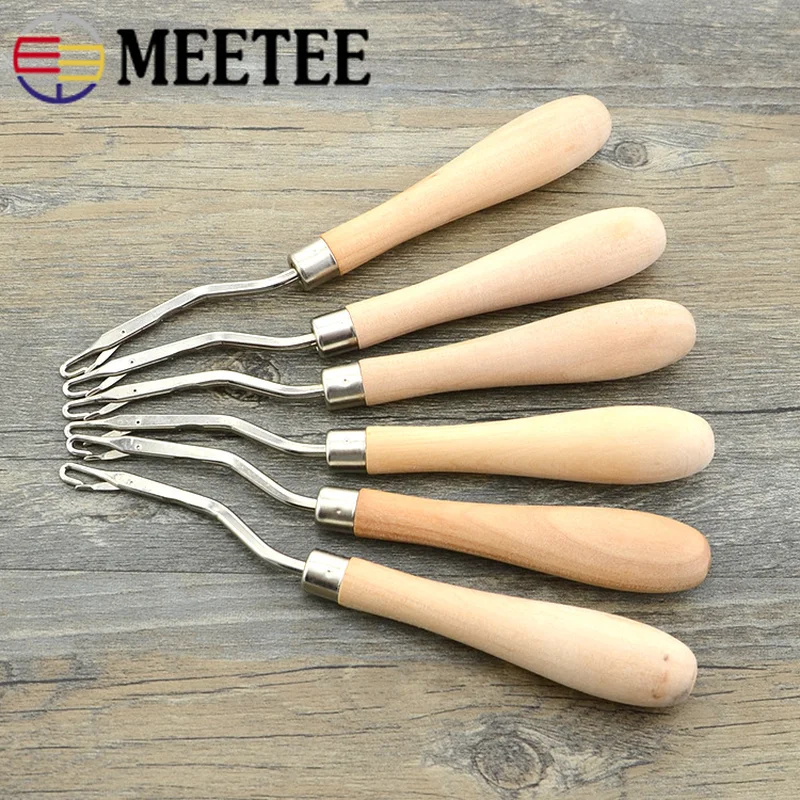 Meetee 2 шт. Высокое качество Зеленый деревянная ручка ковер ремонт крючком