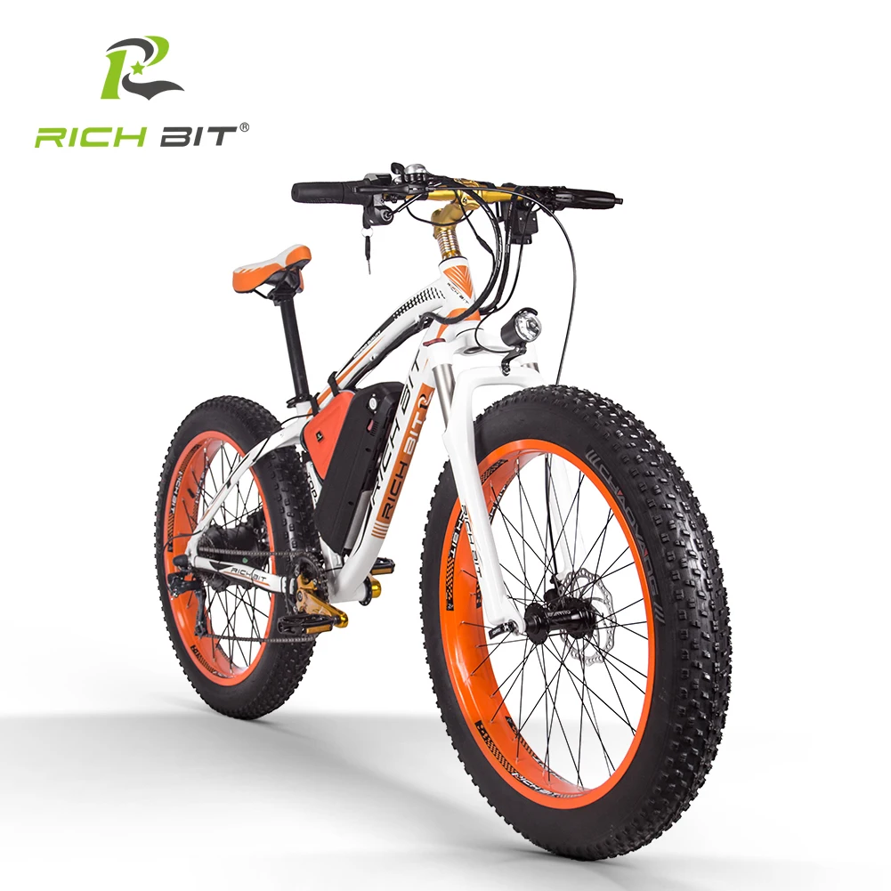 Günstig ElectricEbike RT-022 100WMountain Bike 48V17Ah Abnehmbare Lithium-Batterie 4,0 Fett Reifen Ebike Hydraulische Bremse Beach Cruiser Bike