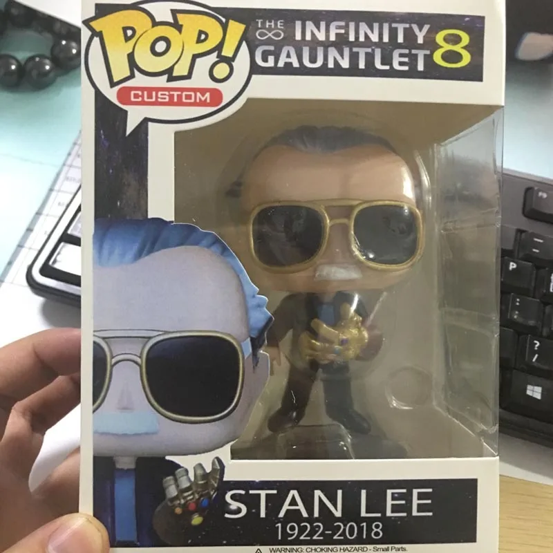 Funko поп Marvel Мстители Стэн ли фигурки Бесконечность Gauntlet 10 см - Цвет: with box