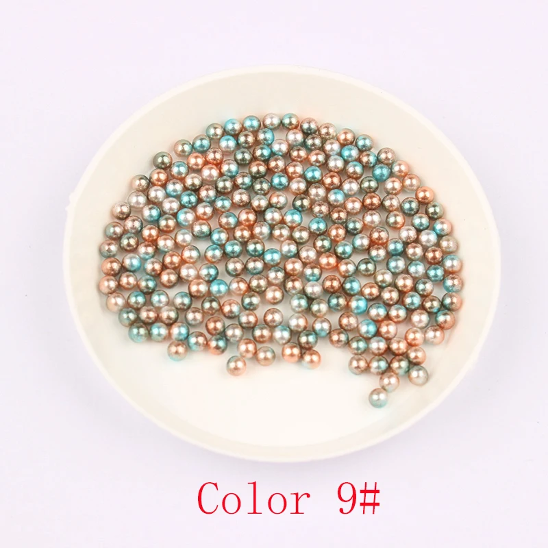 3/4/5/6 мм в диаметре, различные размеры 200 шт. вариант большой пакет цвета радуги Пластик из АБС-пластика не круглое отверстие бусины для рукоделия скрап-декорацией - Цвет: Color 9