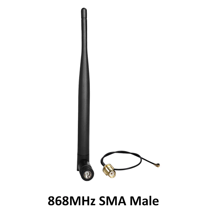 868 MHz 915 MHz Антенна 5dbi SMA разъем GSM 915 MHz 868 MHz antena antenne Водонепроницаемая+ 21cm RP-SMA/u. FL косичка кабеля
