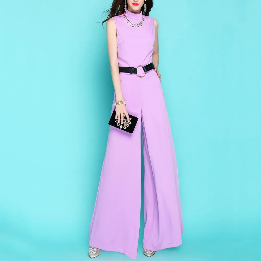 

2020 Summer Clothes For Women Fashion OL Wide Leg Vintage Loose Rompers Elegant Slim Fit Party Womans Jumpsuit