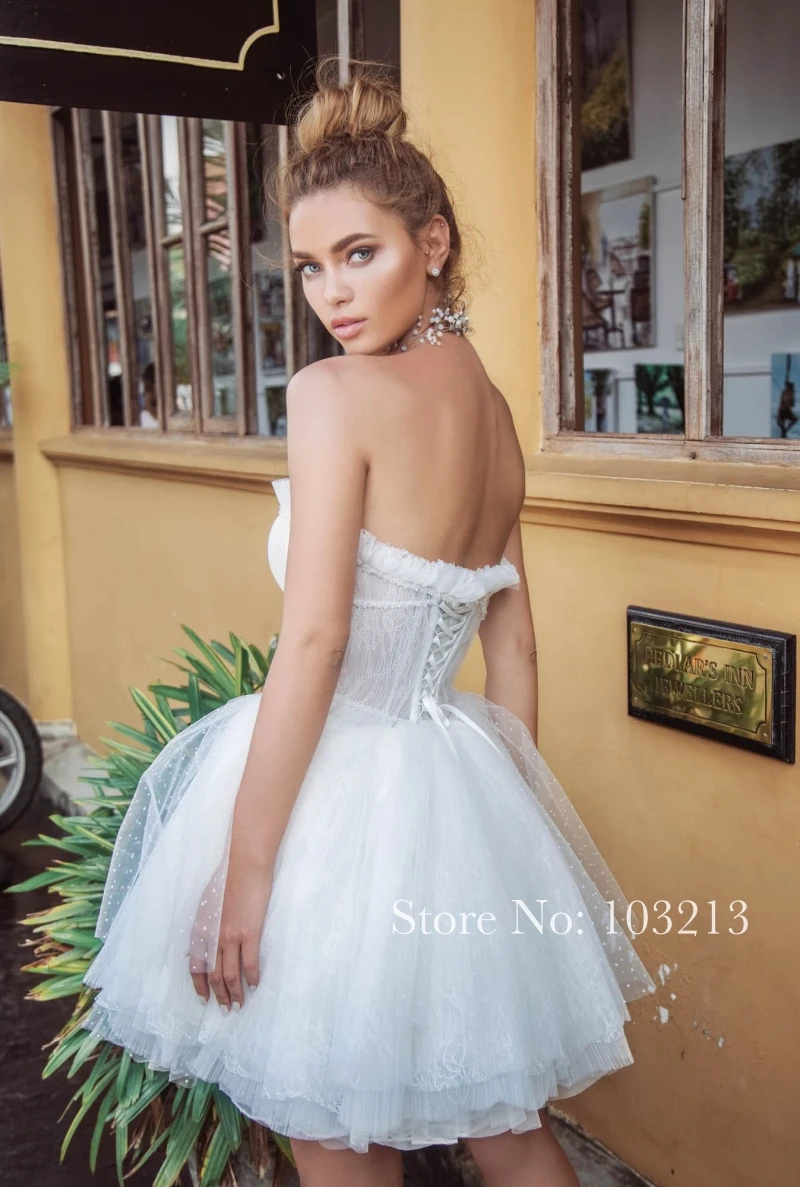 Лидер продаж Короткое свадебное мини-платье летнее пляжное платье невесты