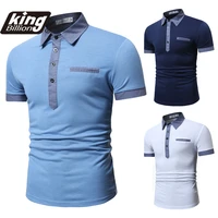 2021 kb men polo men shirt short sleeve polo shirt contrast color polo new clothing summer streetwear casual fashion men tops