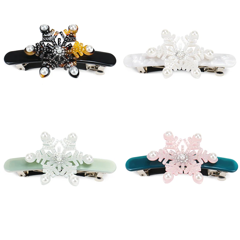 Модные рождественские заколки для волос изысканный ацетат целлюлозы пряжки