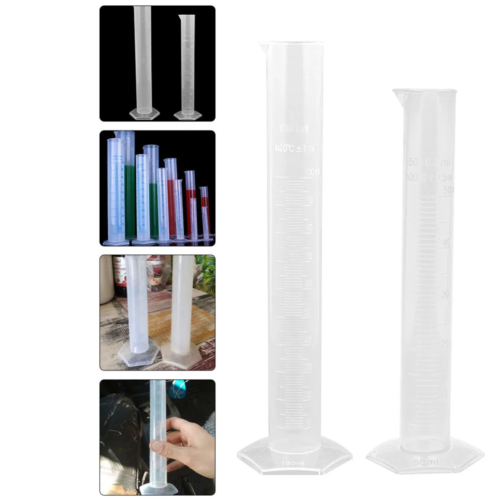 

2Pcs Measuring Cylinder Thickened Graduated Cylinder for Laboratory