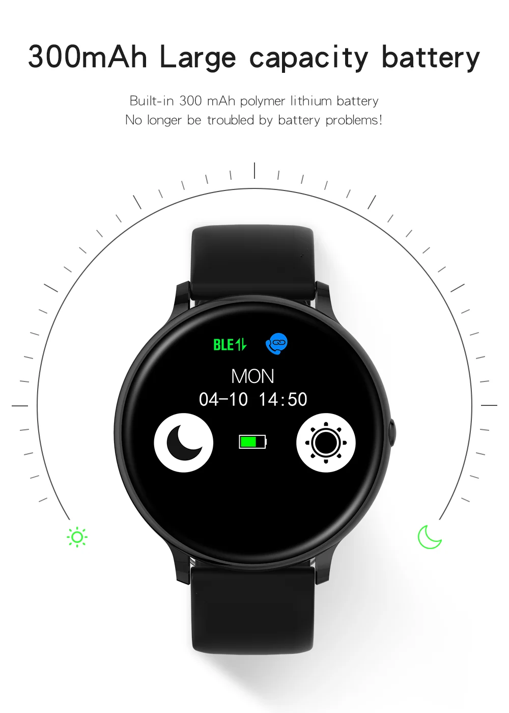 

HAIHOOH 2021 Full touch Smart Watch Men Sports Clock Domestic Waterproofing Heart Rate Monitor Smartwatch For IOS Android Phone