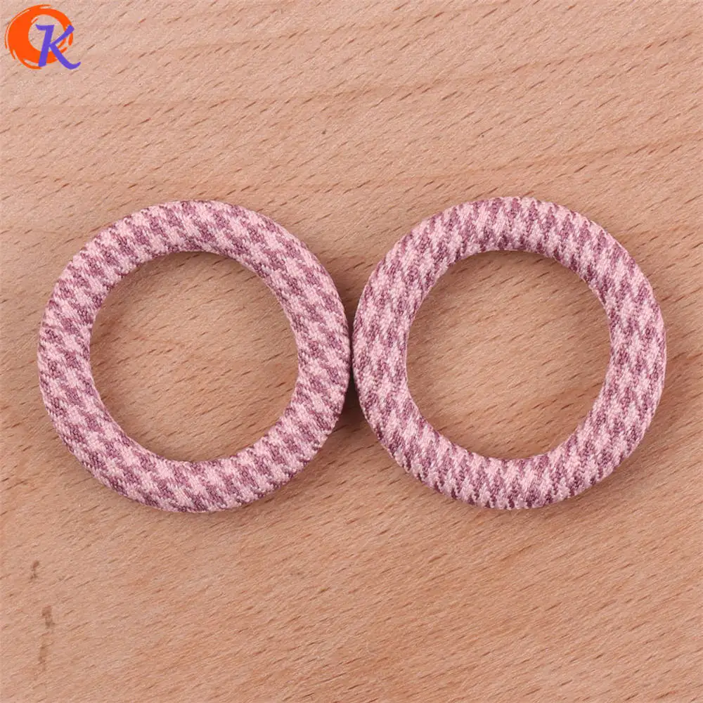 

Cordial Design 27MM 100Pcs Jewelry Accessories/DIY/Hand Made/Grid Fabric Effect/Ring Shape/Jewelry Decoration/Earring Findings