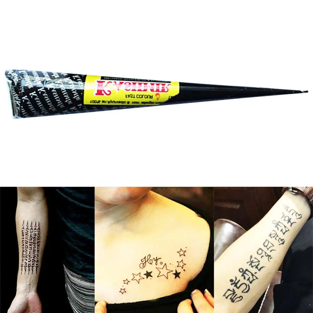 Temporary Tattoo Cream Tattoo Ointment Waterproof Drawing Art Fashion Natural Herbal Black Kit Stencil Body Paint Tattoo R0C3