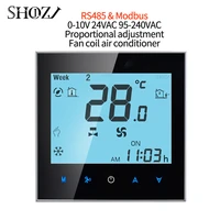 modbusrs485 mobile 0 10v 24v 95 240v remotely controls home temperature control thermostat switch for fan coil heat cool