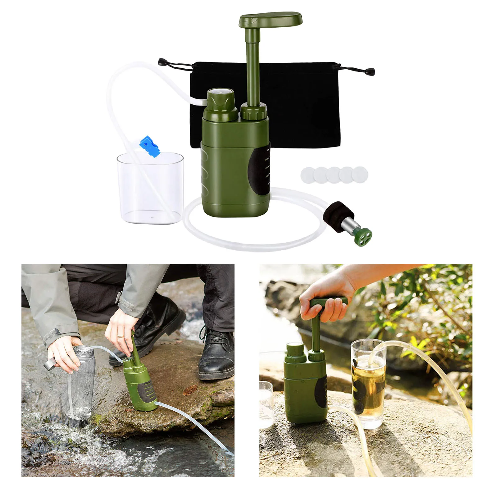 

Compact Outdoor Survival Water Filter Personal Purifier Filtration, Convenient to Improve Water Quality