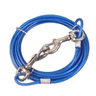 Поводок для собак длиной привязочные кабель Стальная проволока веревка с двумя головками металлические крючки длинные поводки для питомцев обучения ходьбе