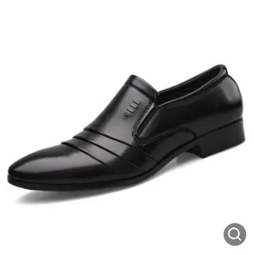 

2021 Latest Men's Business Leather Shoes British Casual Pointed-toe Dress Shoes Lace Up Low-top Large Size Men's Leather Shoes