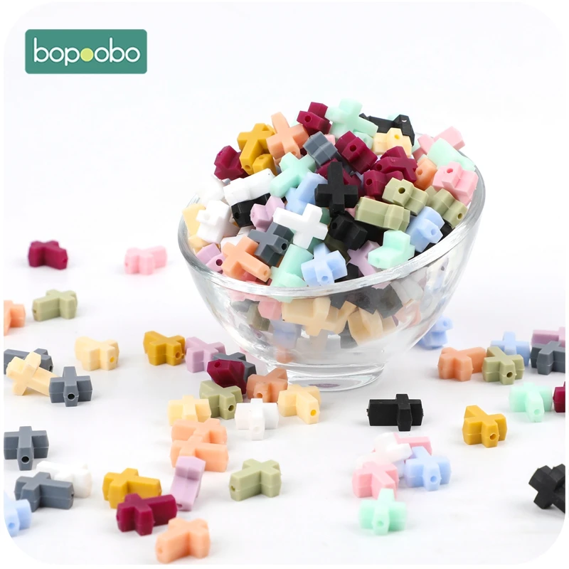 Bopoobo-mordedor de silicona sin BPA para beb&eacute;, mordedor de silicona para beb&eacute;, mordedor masticable de grado alimenticio, 50 unidades-4