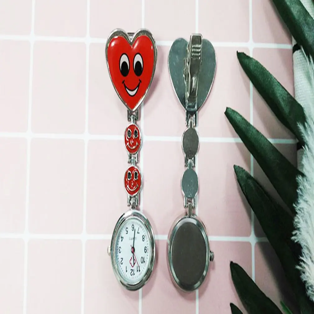 2018 милые часы с сердечком на груди круглый циферблат Карманный Медицинский стол