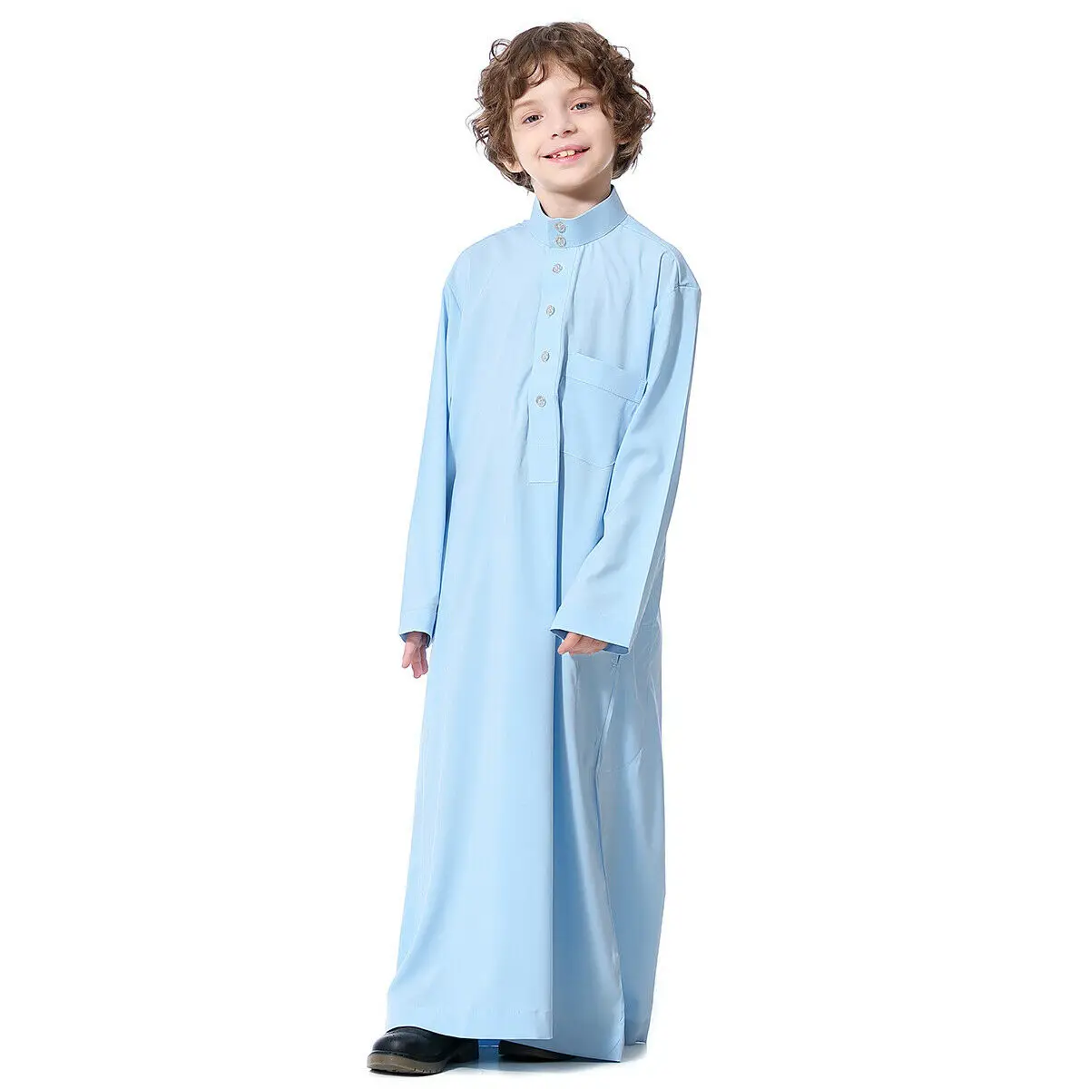 

Muslim Saudi Kids Boys Dishdasha Long Sleeve Robe Thobe Jubba Islamic Abaya Middle East Arab Clothing Child Dress Kaftan Jilbab