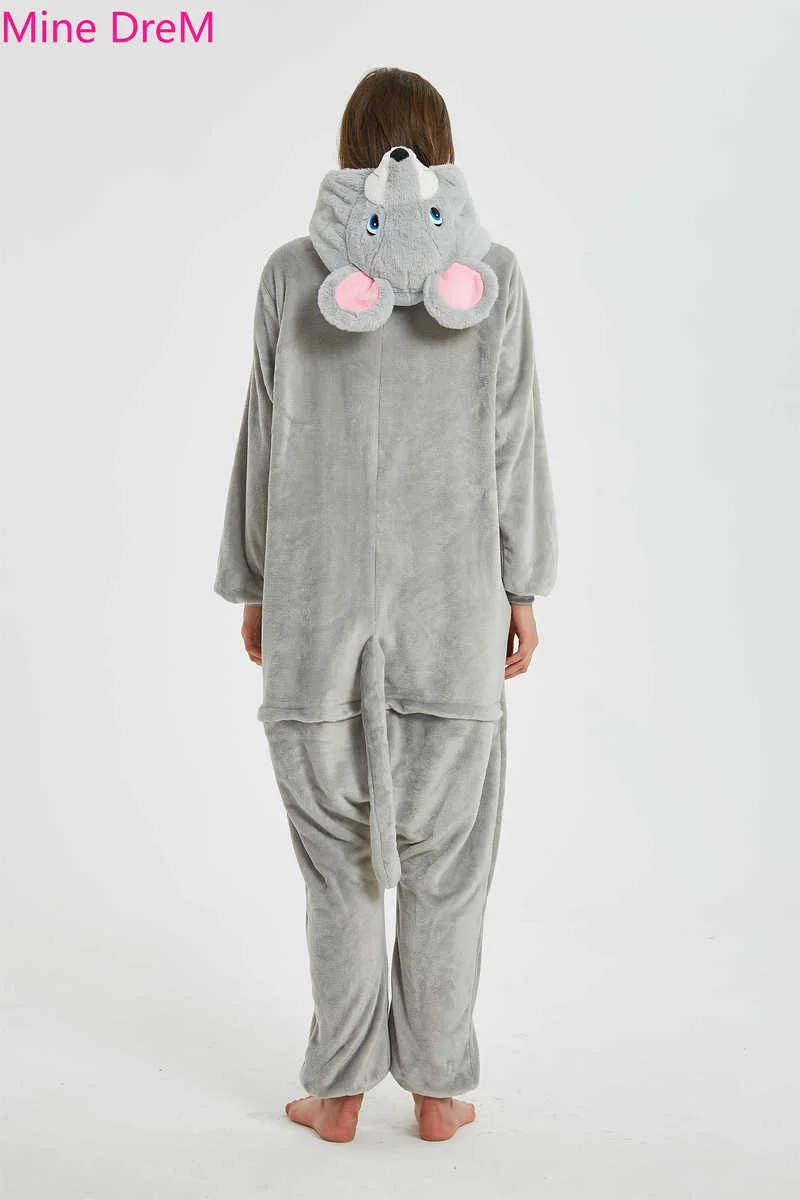 Кигуру Ми аниме Маус комбинезон для взрослых унисекс Фланелевая Пижама сна