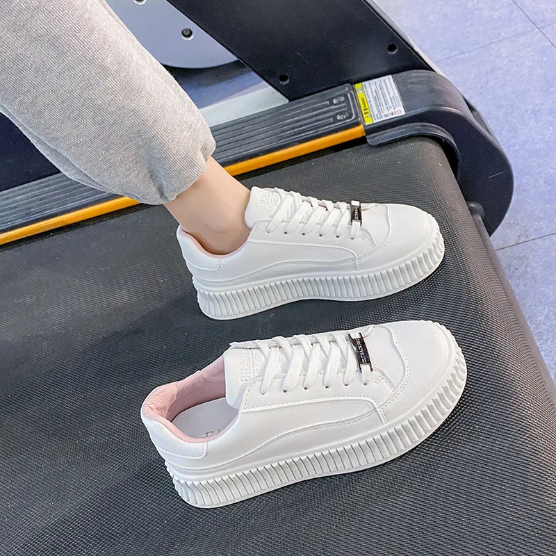 

Spring Thick Soled Women's Shoes Small White Shoes Women 2021 New Korean Leisure Muffin Biscuit Shoes Women's Sports Shoes 35-40