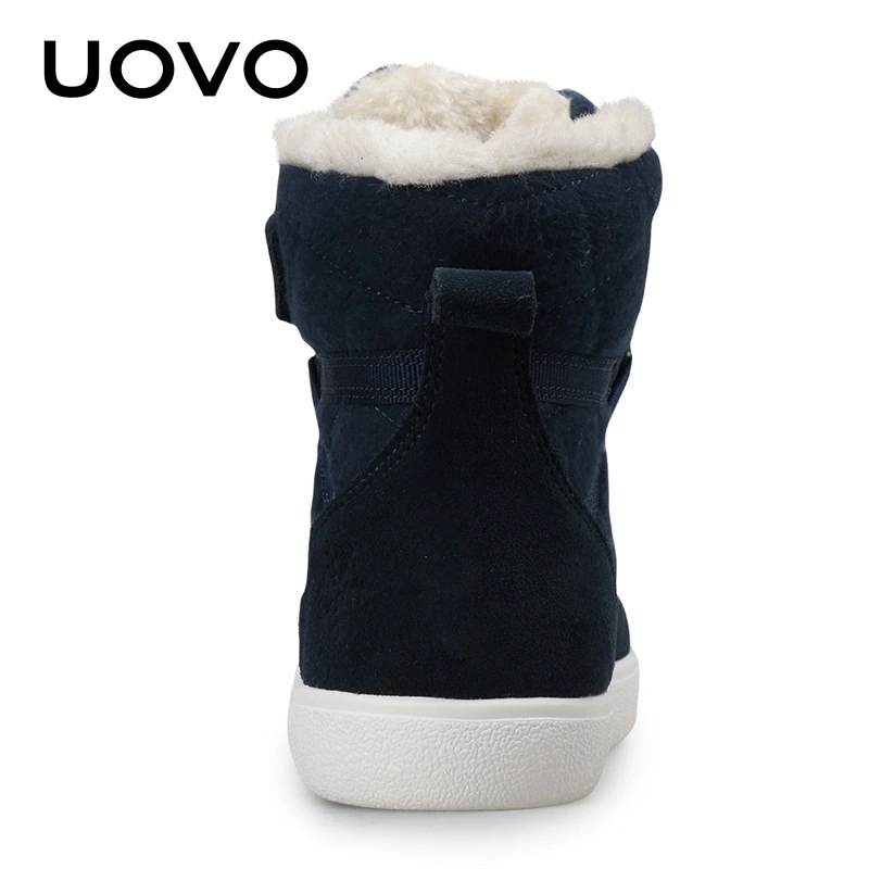 UOVO/Новое поступление года; детские зимние сапоги; модные зимние детские теплые сапоги; обувь для мальчиков и девочек с плюшевой подкладкой;#31-38