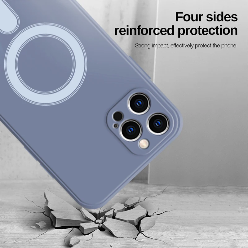 

Shockproof Protective Back Cover For iPhone 12 Mini 11 Pro Max Macsafe Mag Silicone Case Bumper Magnetic Shell