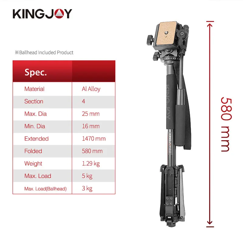 Профессиональный штатив Kingjoy MP1008F набор для Dslr-камер подставка камеры Гибкий |