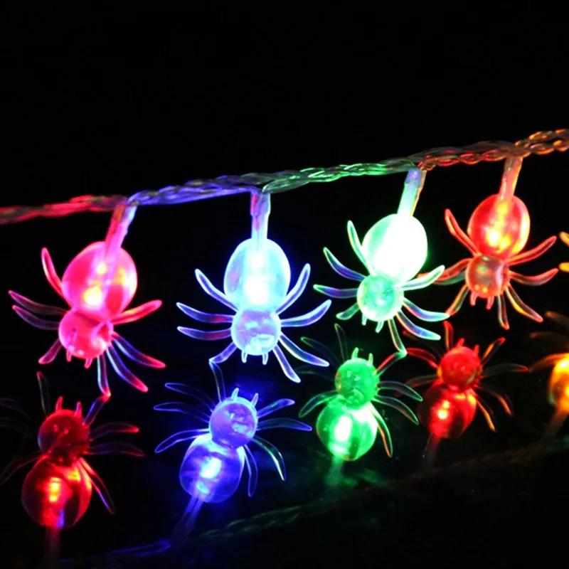 multicolor 4 м 40 светодиодный светильник для Хэллоуина в стиле паука с usb-питанием для спальни, гостиной, сада, украшение для Хэллоуина, атмосферный светильник s - Испускаемый цвет: multicolor