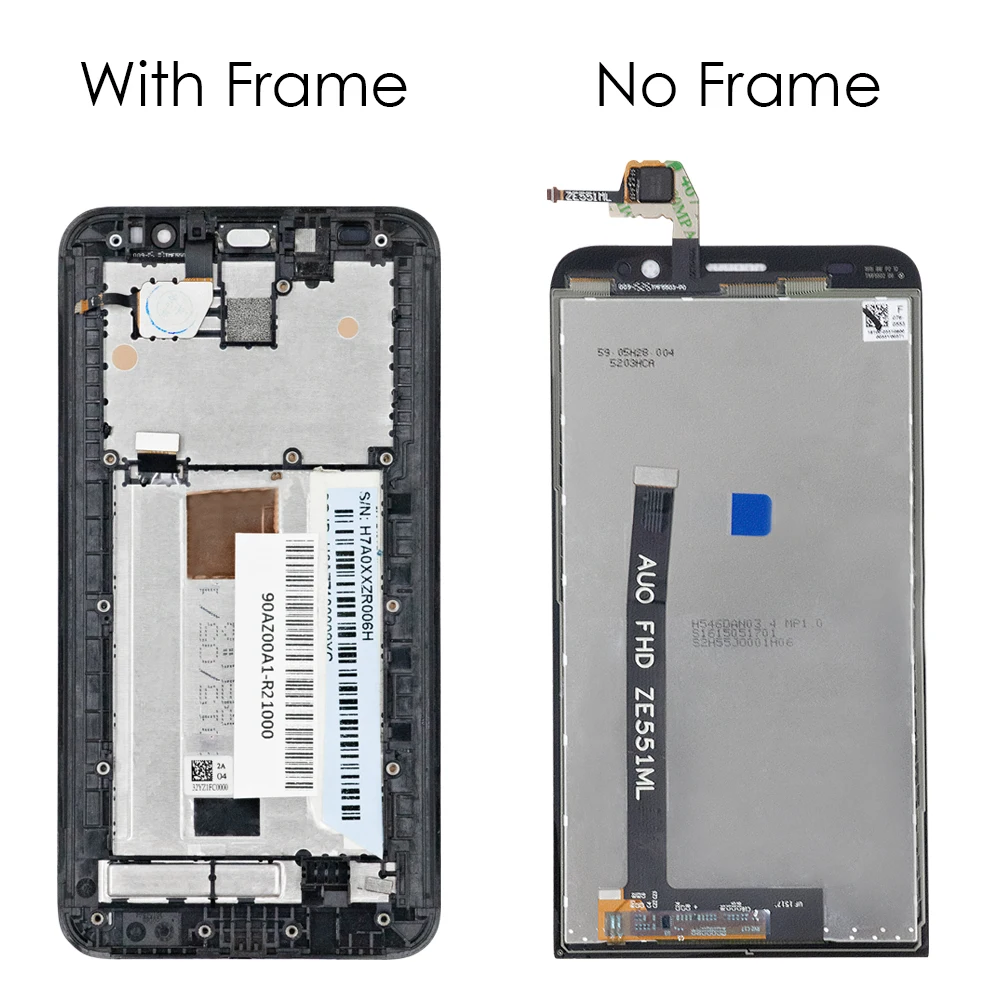 5," для ASUS Zenfone 2 ZE551ML ЖК-дисплей сенсорный экран с рамкой для ASUS Zenfone 2 ZE551ML дисплей для ASUS Z00AD