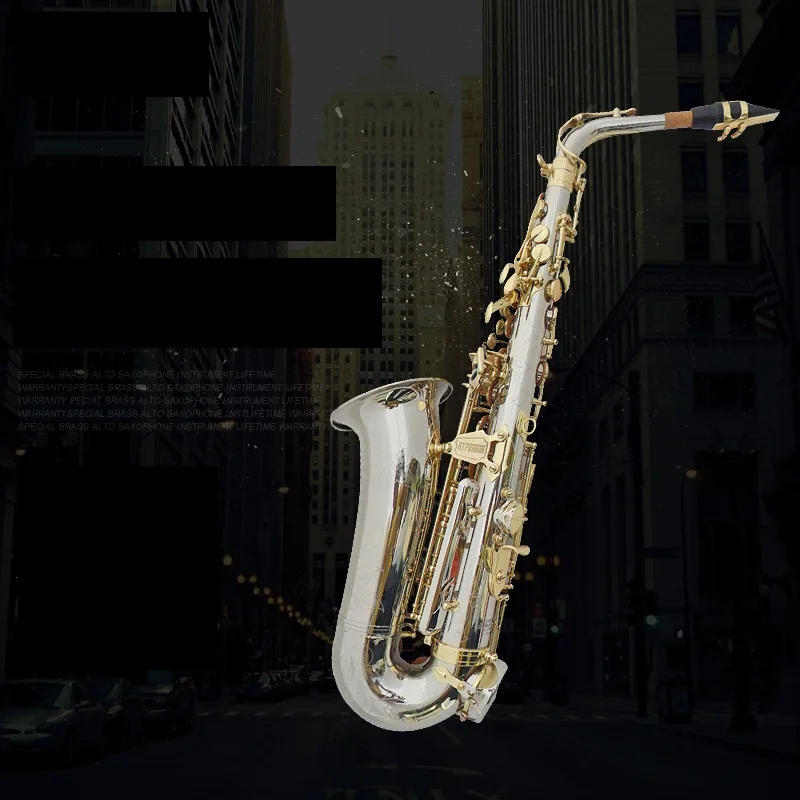 

Weifang Rebon Eb Key white copper Saxophone