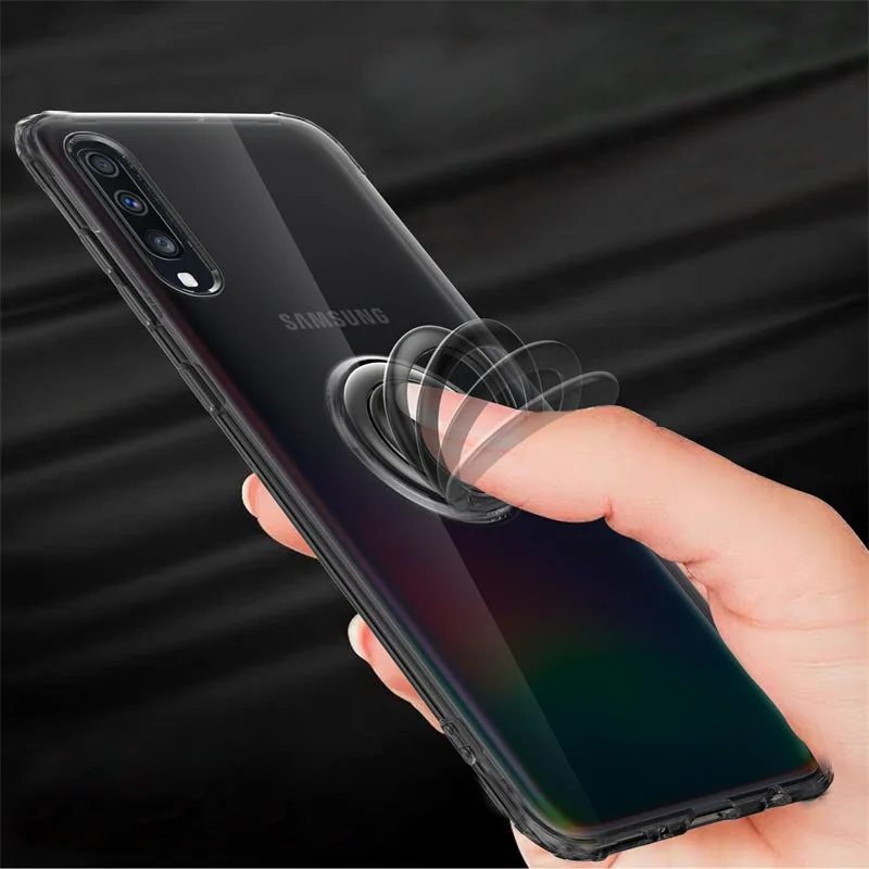 Для samsung Galaxy A70 чехол Clear кольцо из ТПУ телефонные чехлы для samsung A10 A20 A20e A30 A30s A40 A50 A50s A60 A70 A80 A90 чехол