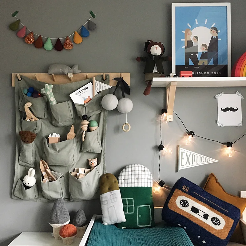 Креативный крючок из твердой древесины в скандинавском стиле держатель для