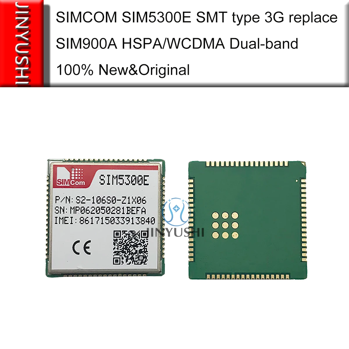 10 шт./лот JINYUSHI для SIM5300E SMT Тип 3G Замена SIM900A HSPA/WCDMA двухдиапазонный модуль в