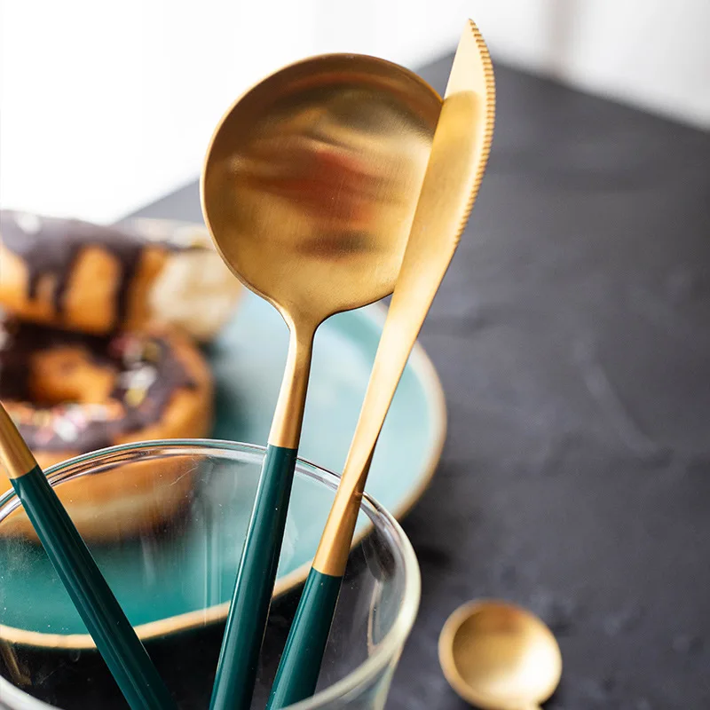 Набор столовых приборов из нержавеющей стали в скандинавском стиле 304|Столовые