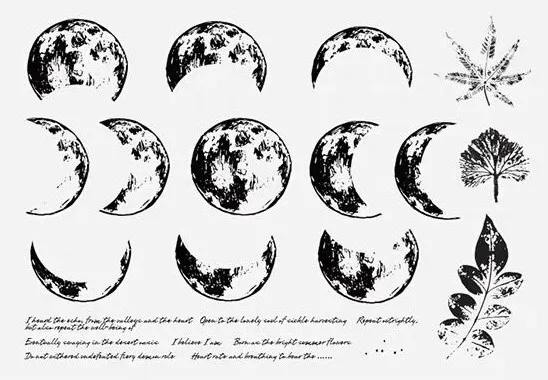 Moon 2 Чистый штамп для скрапбукинга Прозрачная силиконовая резина сделай сам
