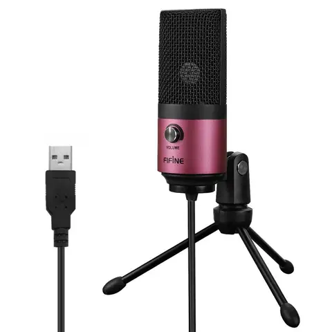 USB микрофон Fifine Настольный конденсаторный микрофон для видео прямая трансляция онлайн встреча Skype костюм для Windows ноутбука k669