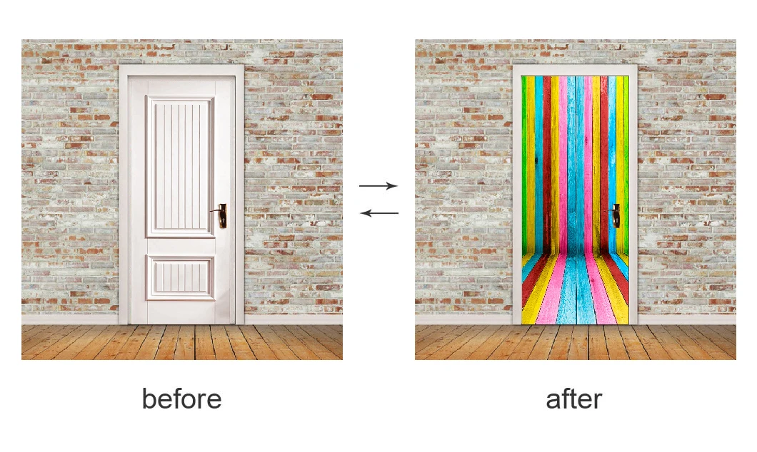 2 шт./компл. наклейки на двери для комнат абстрактный Декор обои 3D Двери росписи