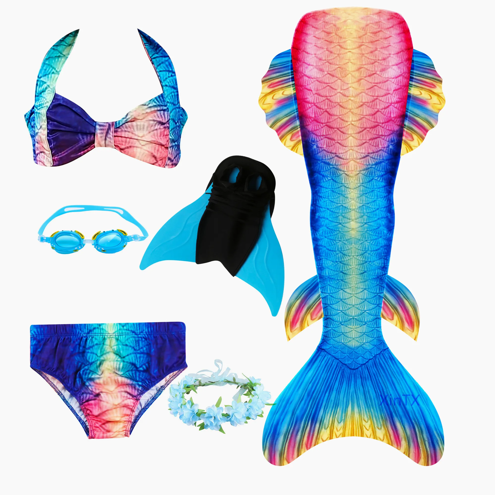 Новинка 2019 года платье русалки для детей купальный костюм девочек вечерние