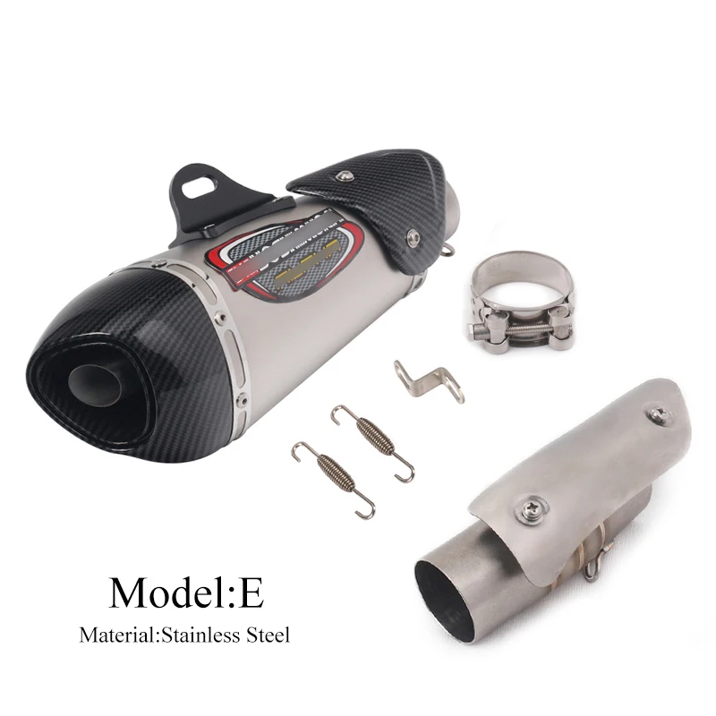 E Труба выхлопной системы мотоцикла для Suzuki GSXR 1000 2012- Slip Mid Link соединение для труб глушитель наконечники с DB Killer изменить - Цвет: E