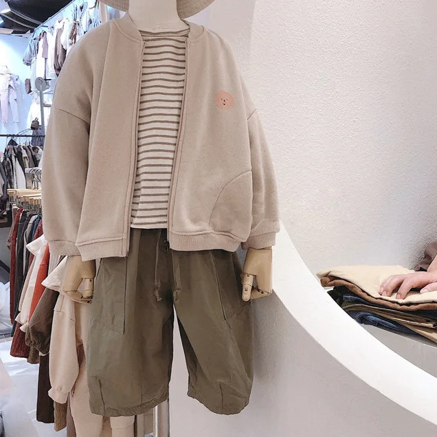 Весенняя детская одежда новые модные трендовые твидовые Свободные повседневные