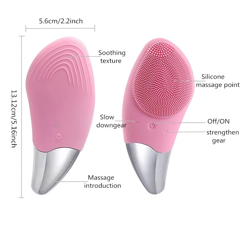 Электрическая щетка для очистки силиконовый инструмент глубокое очищение лица