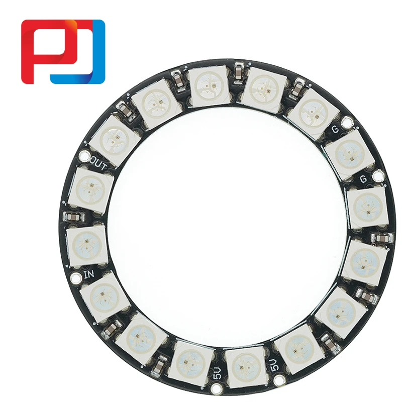 8 16 64 канала WS2812 WS2812B PULAR WS 2811 5050 RGB модуль панели лампы 5 в бит 8x8 Радужный