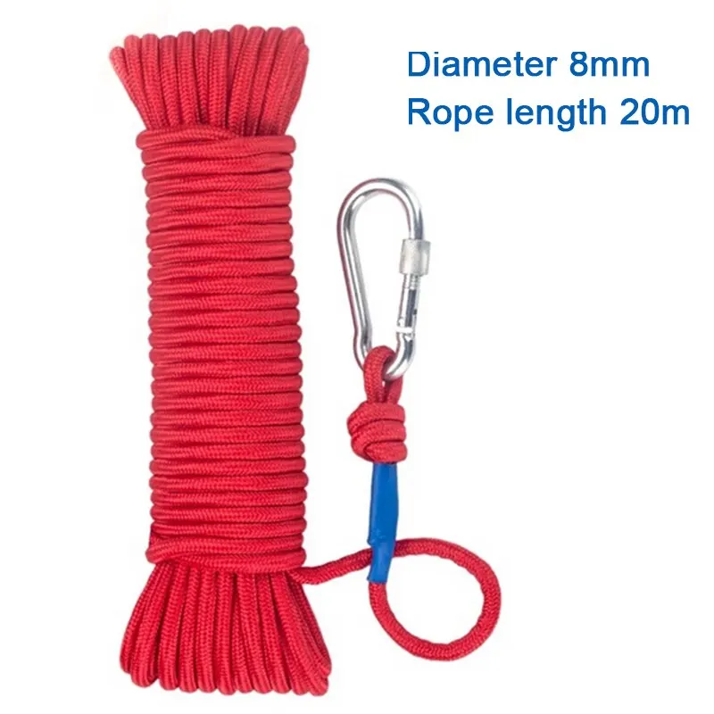 

20 Meter 8MM Rock Climbing Rope Rock Climbing Outdoor Lanyard Survival Strand Nylon Accessories Rescue Safety Rope