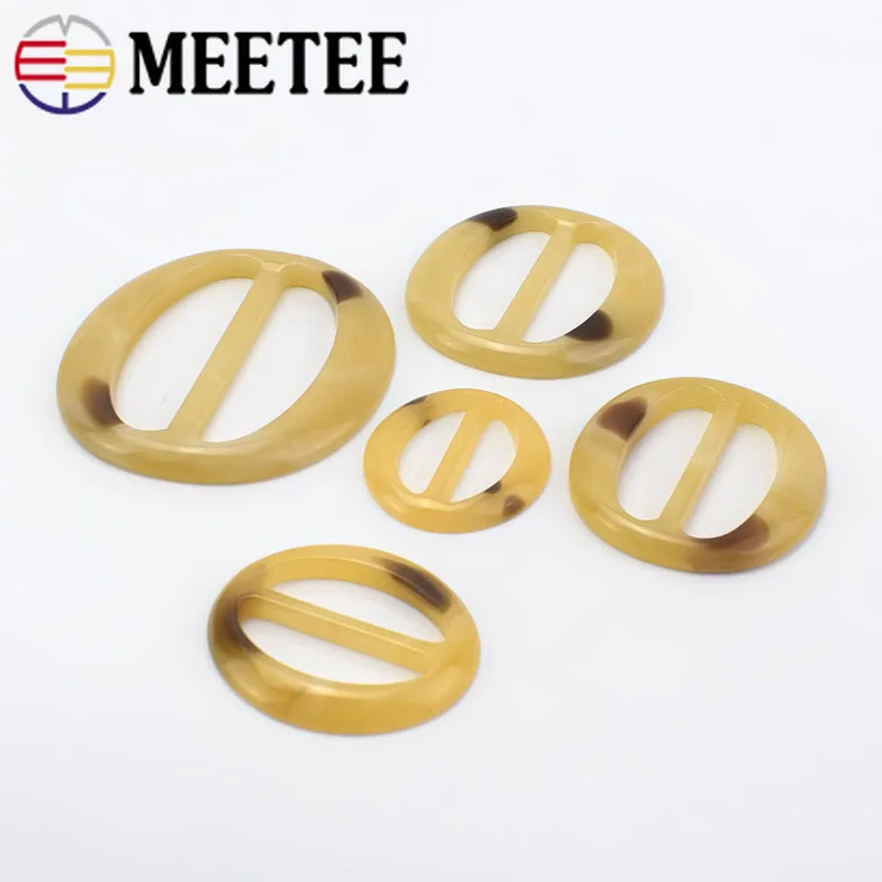 20 шт. овальное кольцо Meetee 2 см 5 Регулируемая пряжка из смолы для женской рубашки