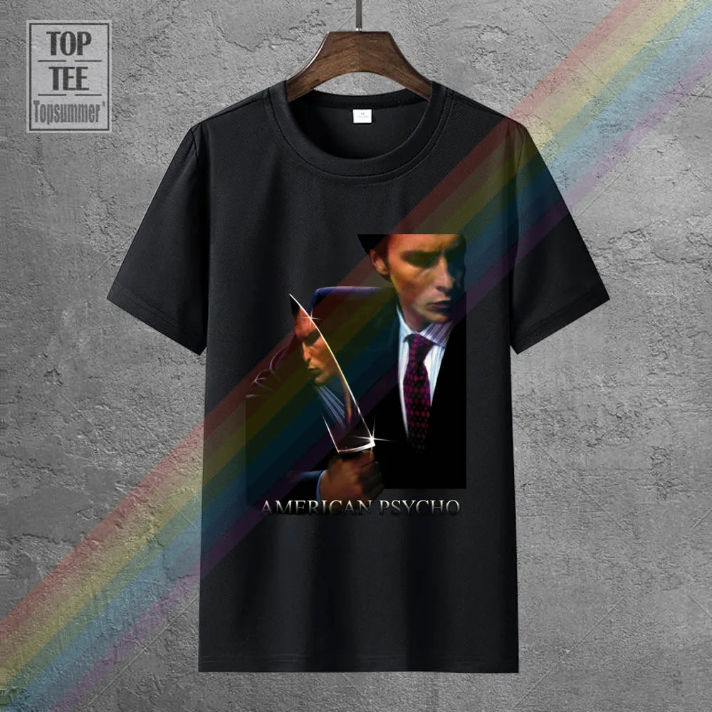

American Psycho Patrick Bateman Cult Movie Men Funny T Shirt Hip Hop Harajuku Tshirt Sexy Girl T Shirts Skull
