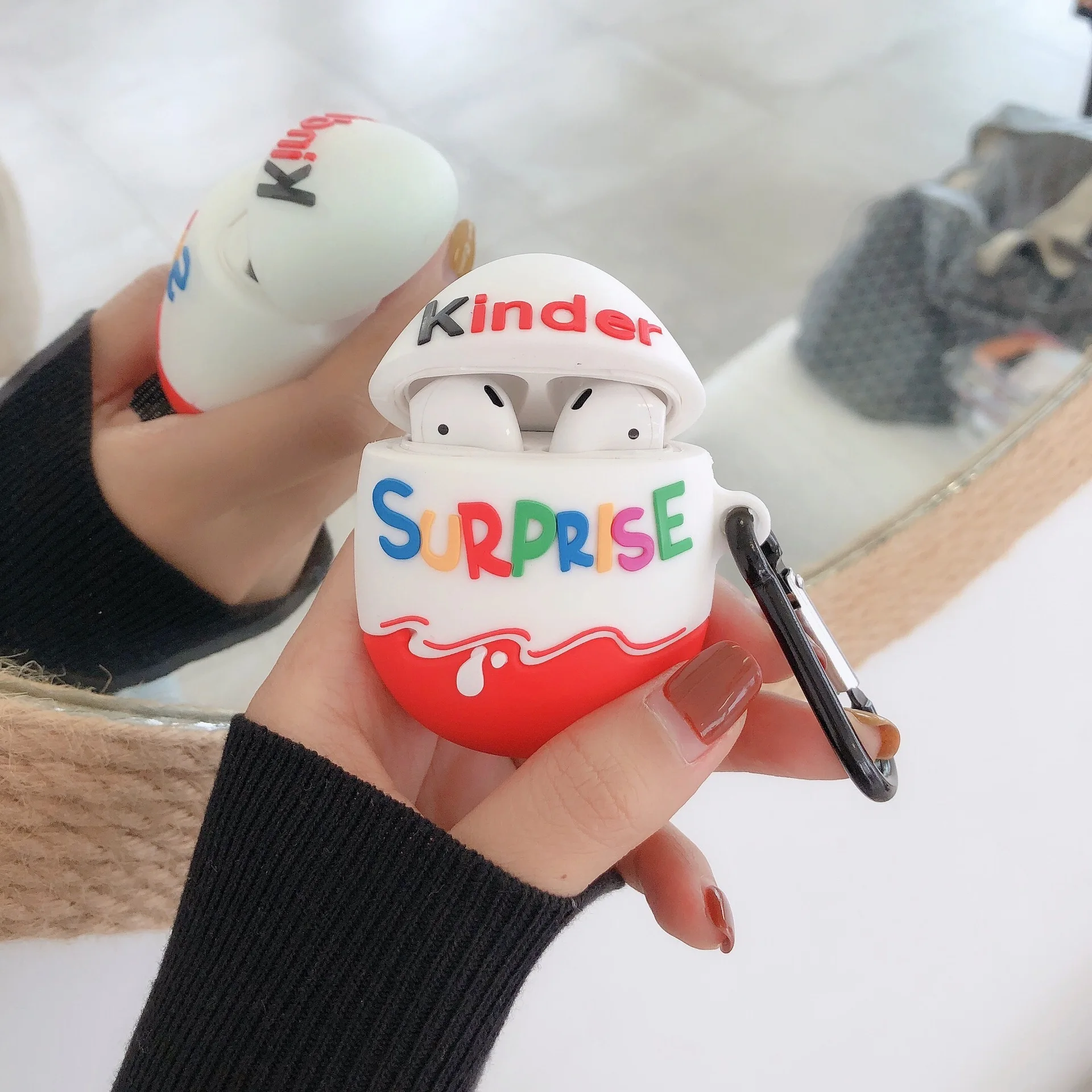 Новый 3D милый чехол для наушников с рисунком в виде яйца детей забавный Airpods 1/2