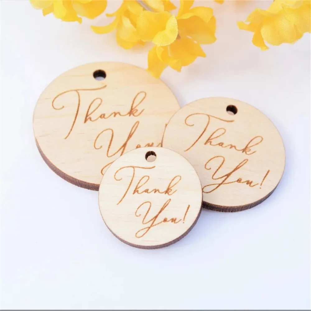

Personalized Custom Wooden Round Shape Pendant Laser Engraved Any Text For DIY Handmade Accessories Handicraft Decoration 5cm