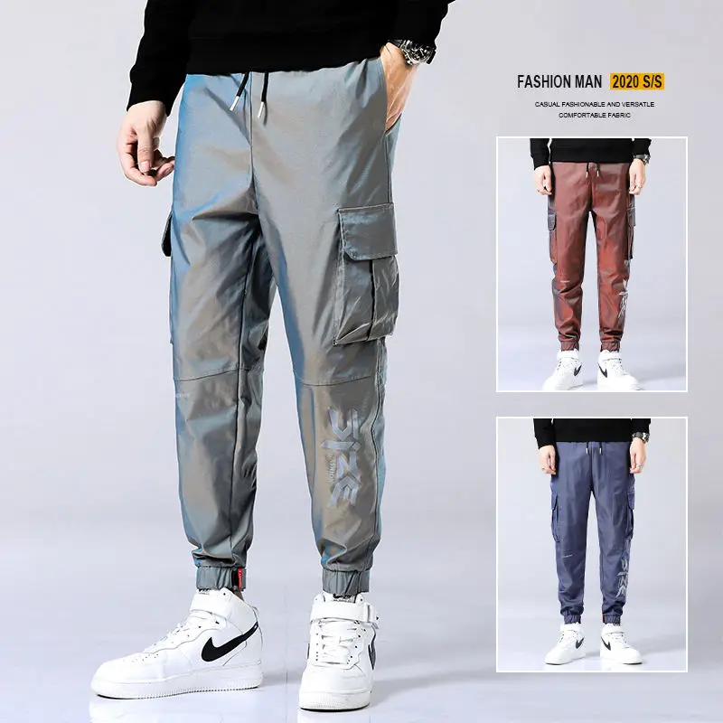 

Брюки мужские летние, в стиле хип-хоп, свободные, повседневные, 2021