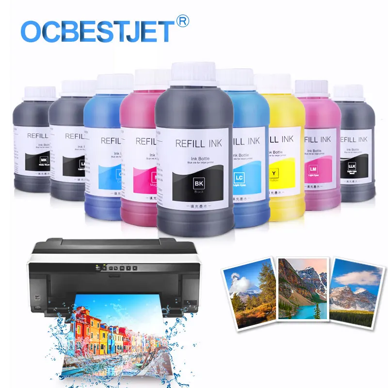 

9x250ml Refill Pigment Ink Bottle For P600 P607 P800 P807 3800 3850 3880 3890 Printer Ink For Epson Water-Proof Pigment Ink