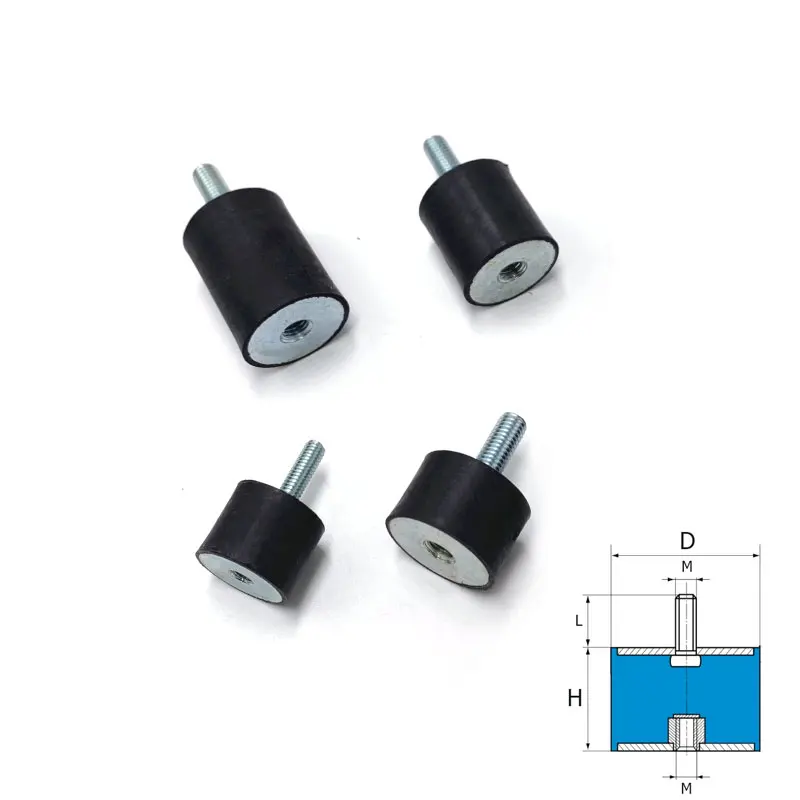 

Male To Female Thread M3 M4 M5 Rubber Shock Absorber Crash Pad Damper Bobbin Mount Anti Vibration Isolator - 4 pcs