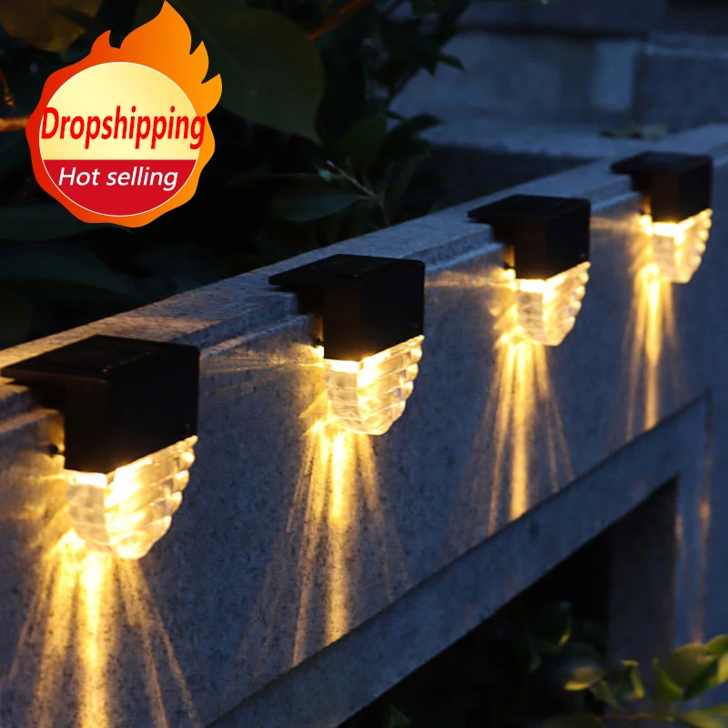 

Solar Light Outdoors Garden Step LED Waterproof Colorful Warm Light Dual Mode Fence Fence Light Home Outdoor Decoration New Hot